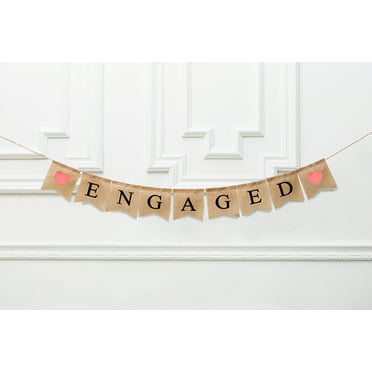 Regal Or Orange Personalised Engagement Party Bunting Banner Garland